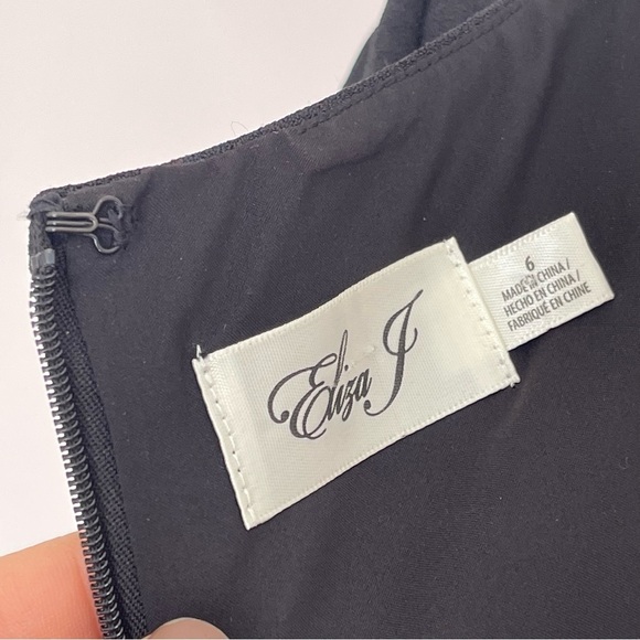 Eliza J. Balloon Sleeve Shift Dress Black size 6 - Picture 13 of 15
